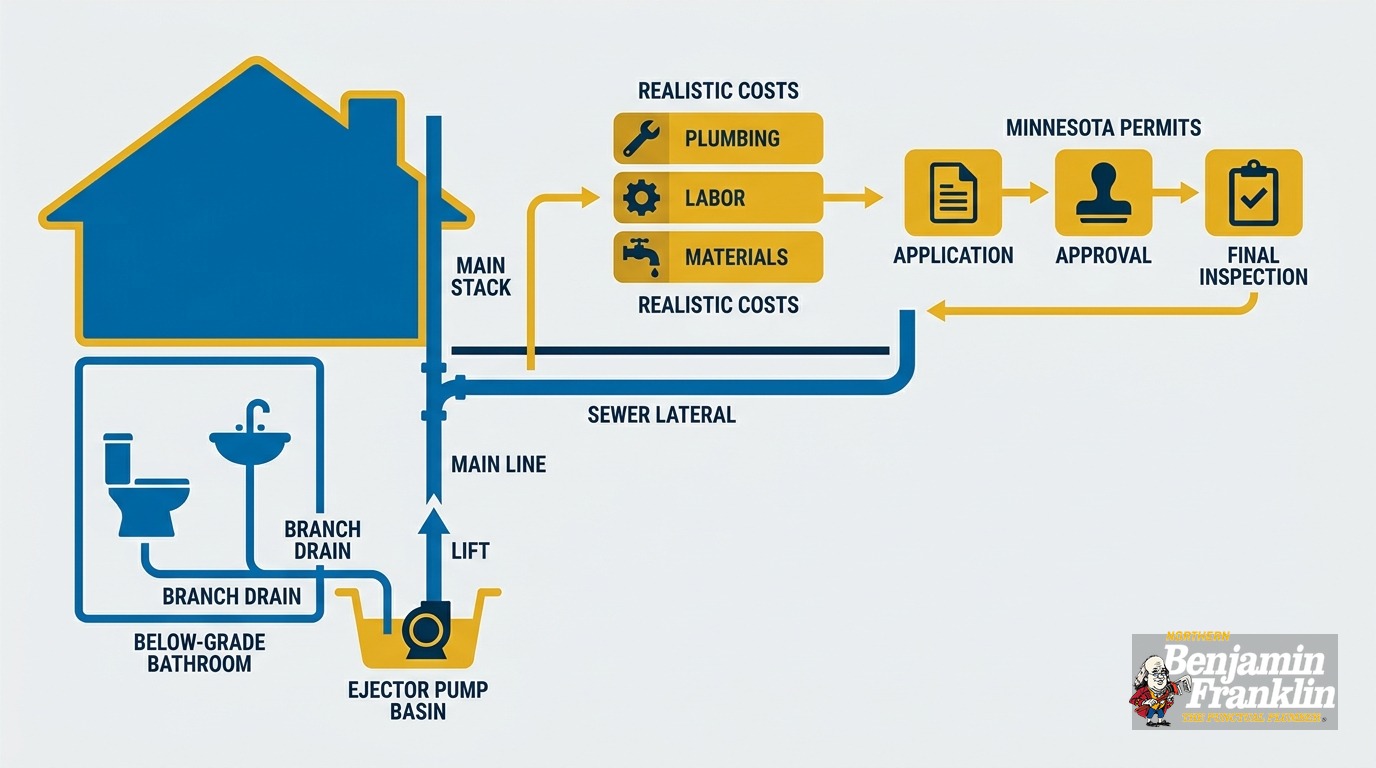 Basement Bathroom Ejector Pump: Costs, Permits, and MN Code