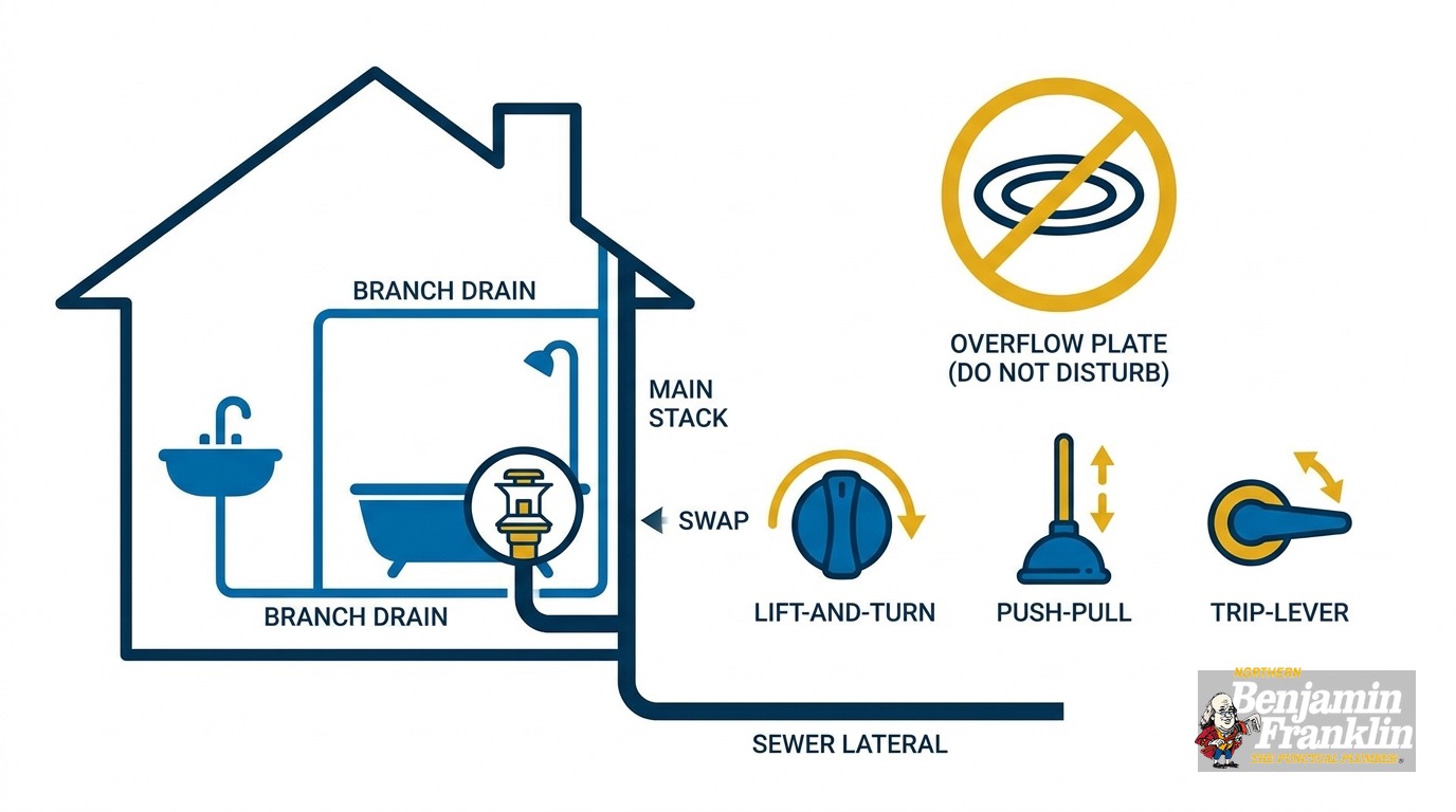 Bathtub Drain Stopper Replacement: Identify Your Type First