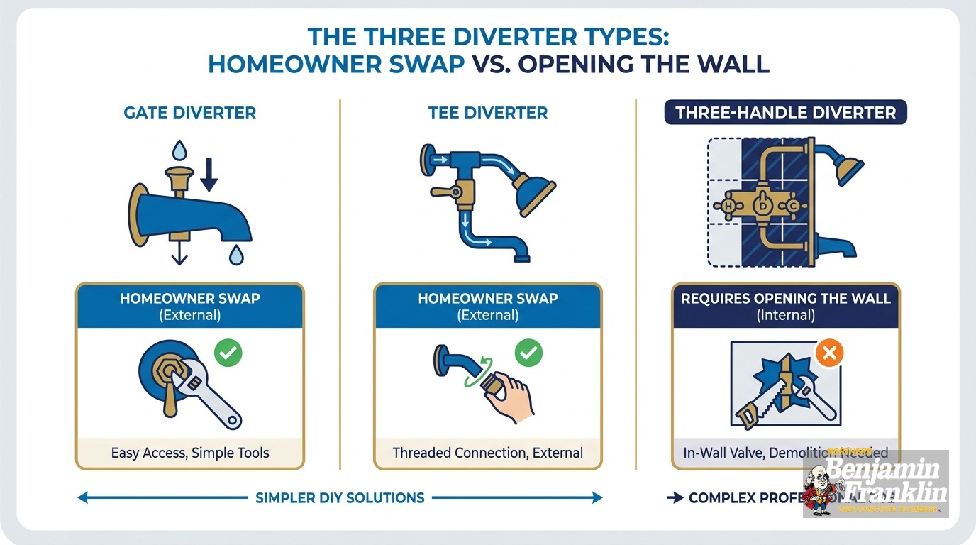 Bathtub Spout Diverter Repair: Which Type Do You Have?
