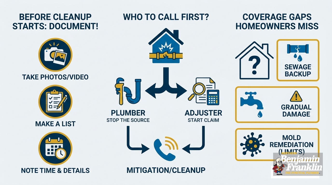 Burst Pipe Insurance Claim Minnesota: What to Document First