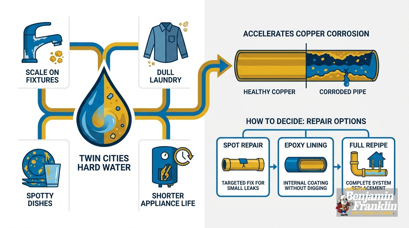Pinhole Leaks in Copper Pipes: Repair, Reline, or Repipe?
