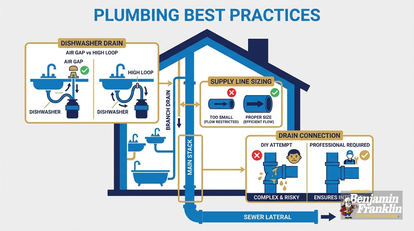 Dishwasher Drain and Water Line Installation in Minnesota