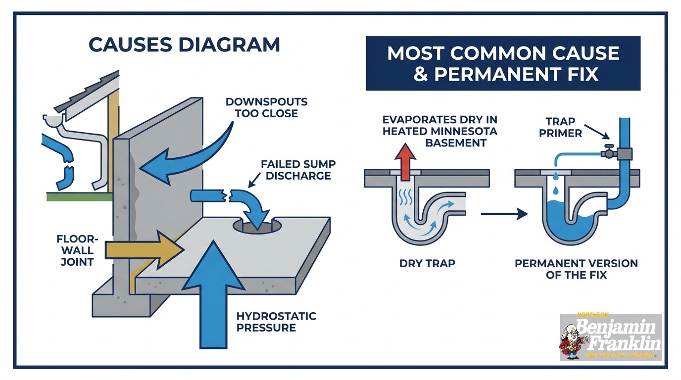Sewer Smell in Basement Floor Drain: The Permanent Fix