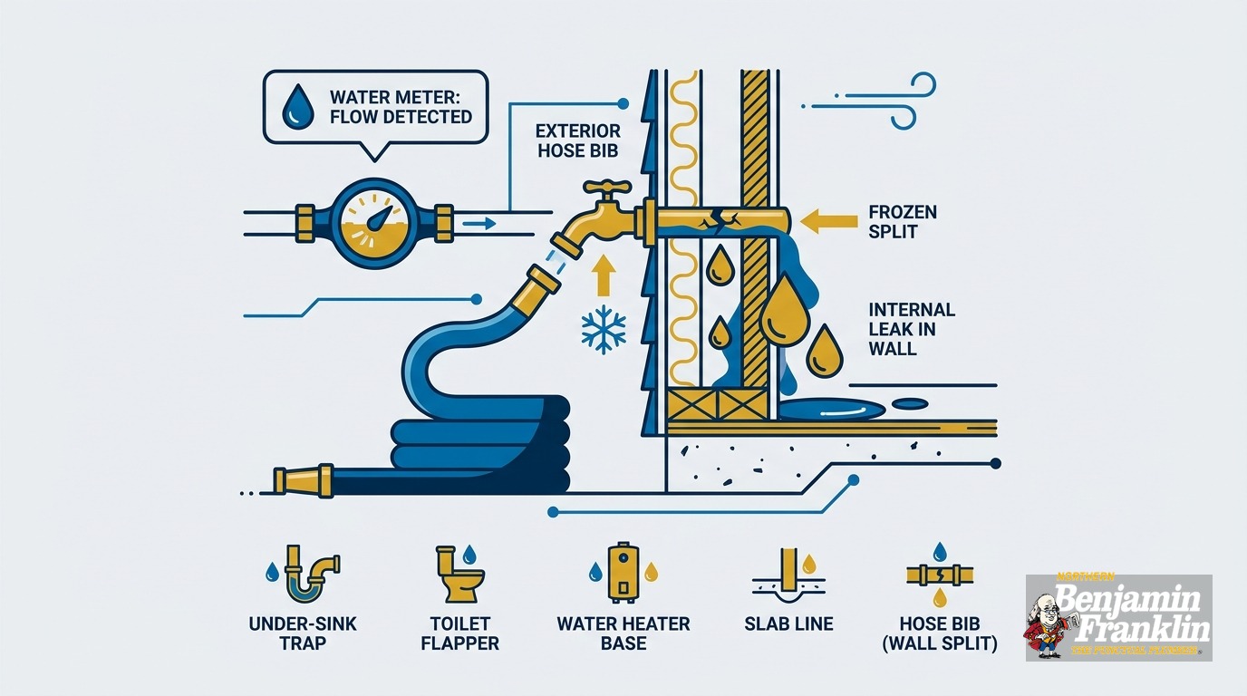 Outdoor Faucet Leaking After Winter? Check Inside the Wall