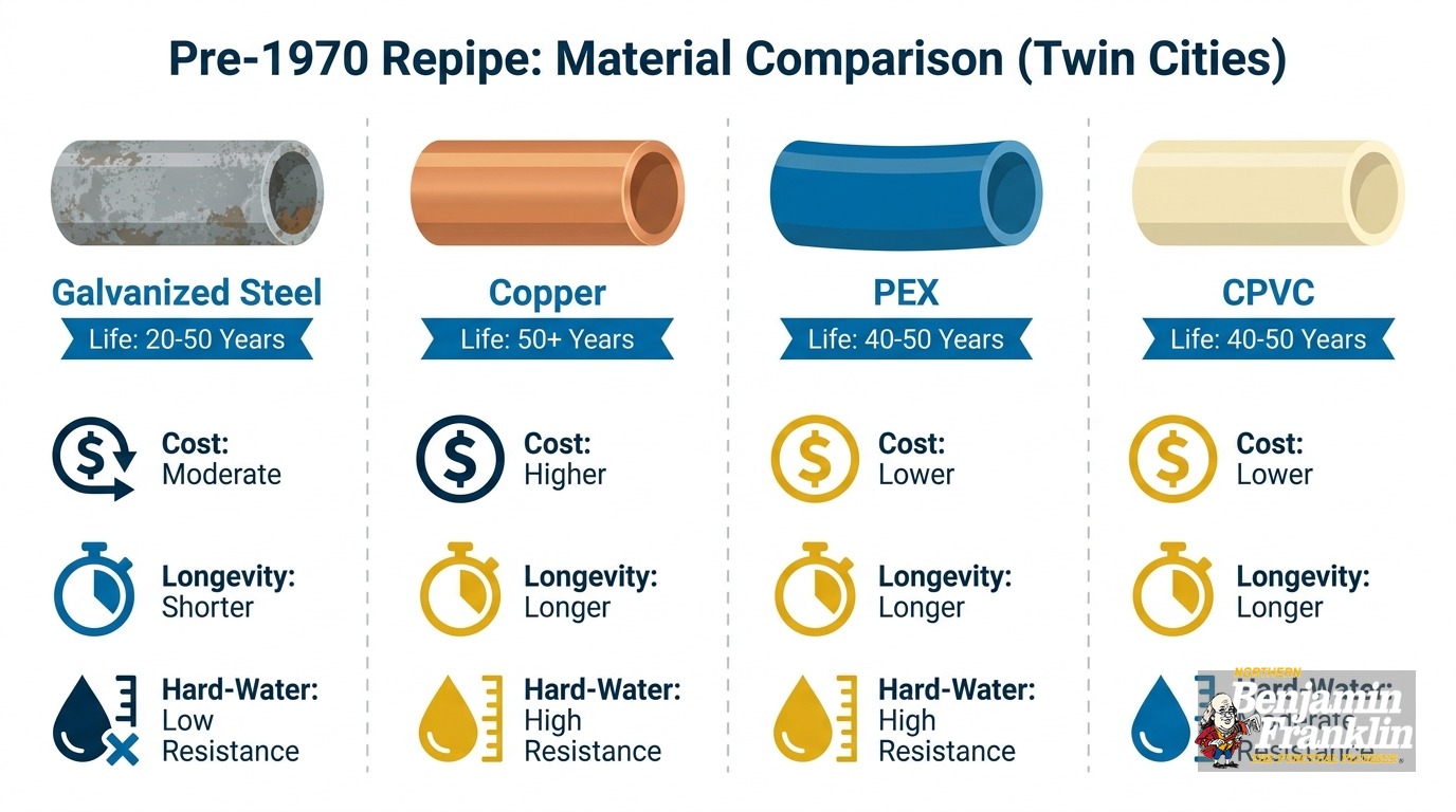 Repipe House PEX or Copper: Minneapolis Pre-1970 Homes