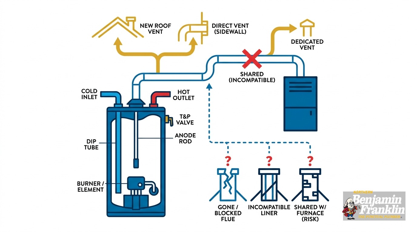 Power Vent vs. Direct Vent Water Heater: Twin Cities Guide