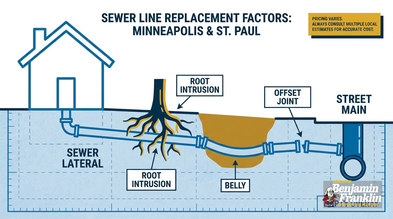 Sewer Line Replacement Cost in Minneapolis and St. Paul