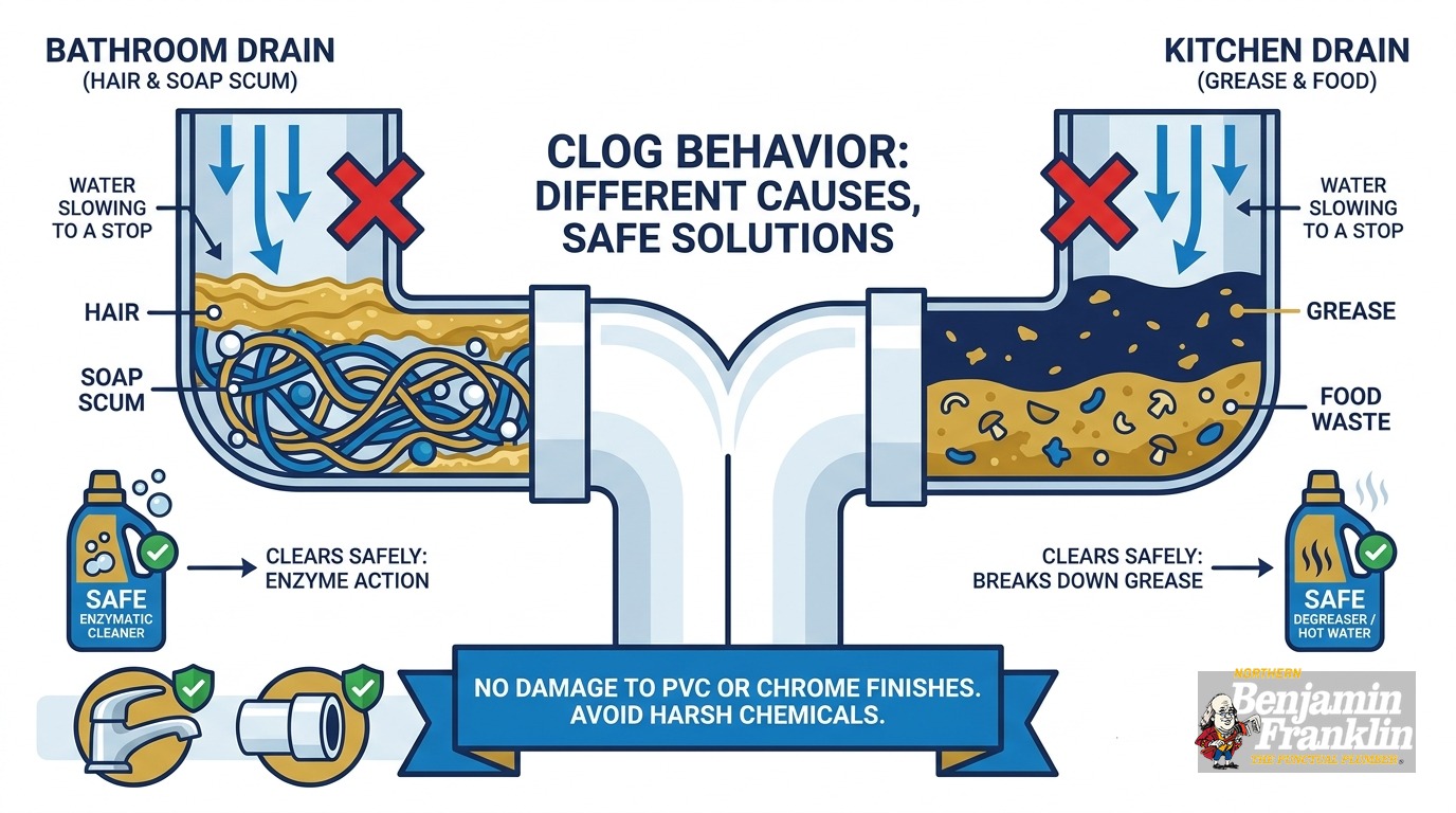 Shower Drain Slow Draining: What's Actually in Your Clog