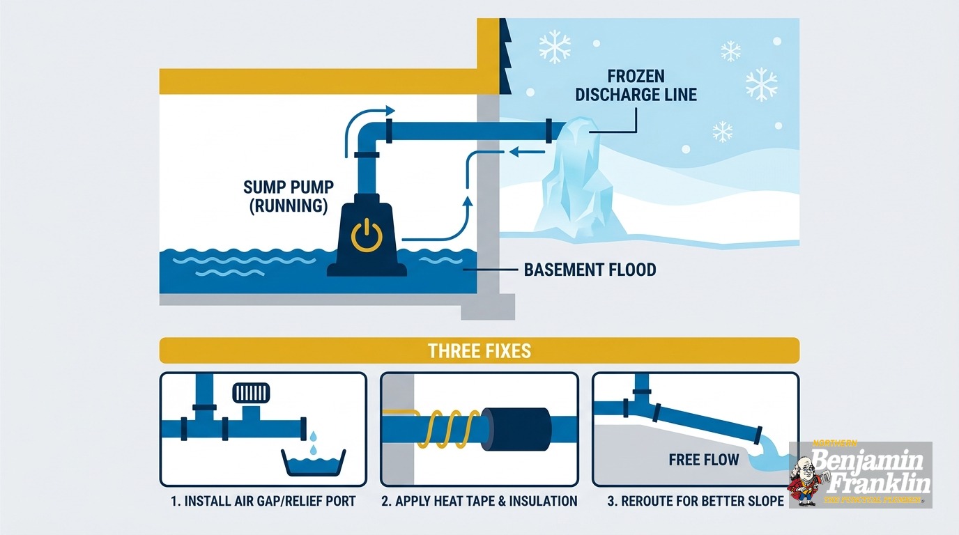 Sump Pump Discharge Line Frozen: Why Your Pump Dies First