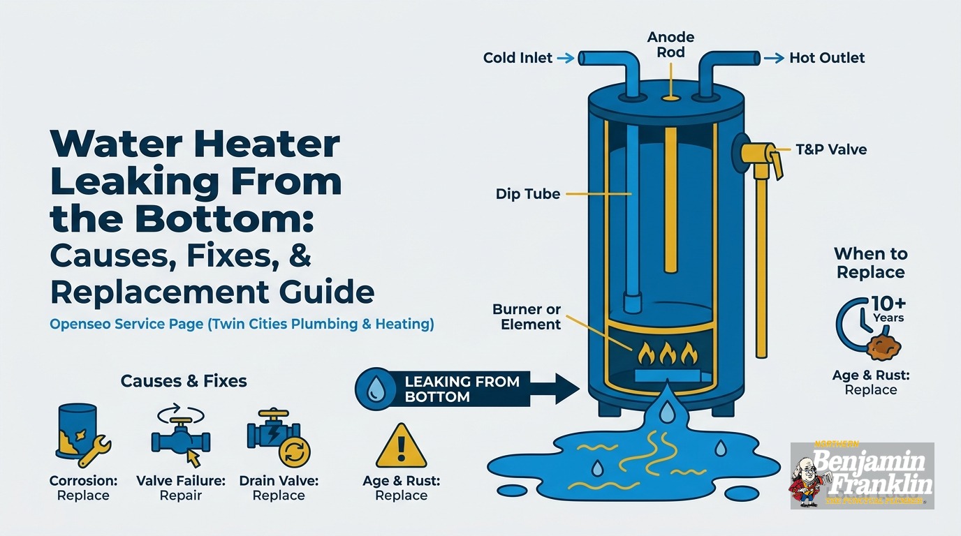 Water Heater Leaking From the Bottom: Causes and Fixes