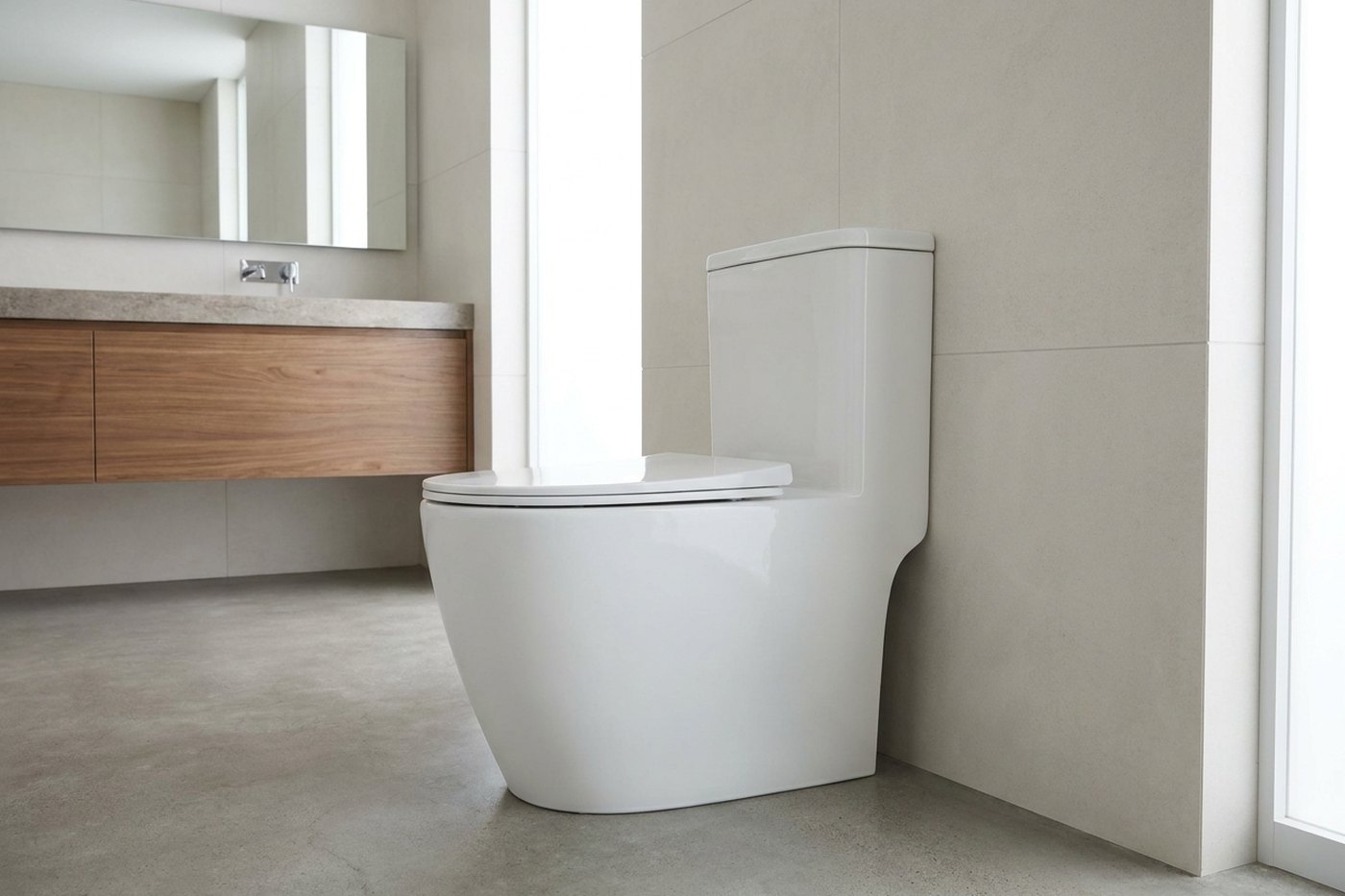 One-Piece Toilets